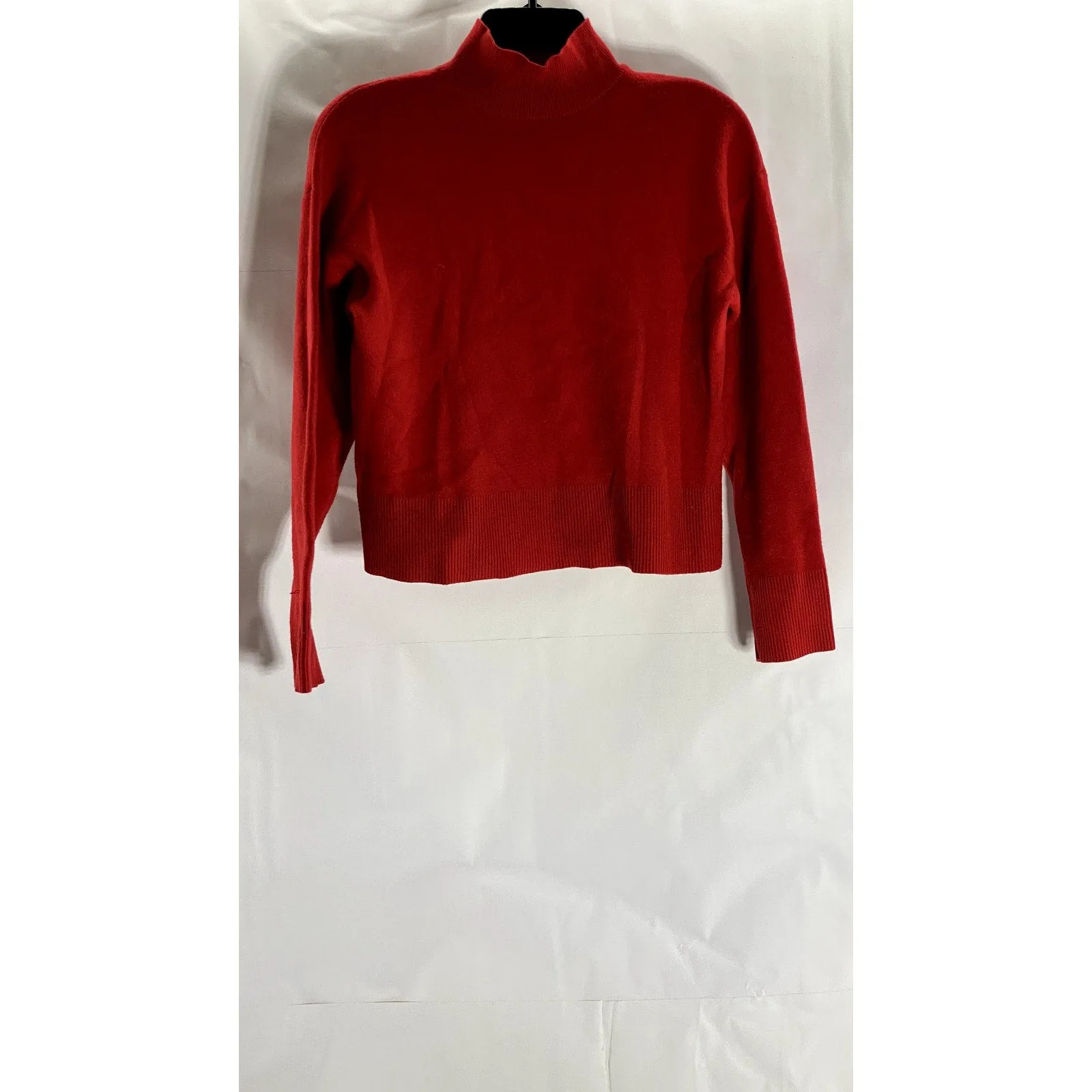 PRIMARK CARES Women's Red Knit Turtleneck Long Sleeve Sweater SZ S
