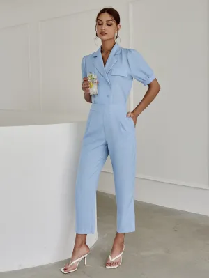 Sollinarry Flap Detail Button Front Shirt & Pants Set
