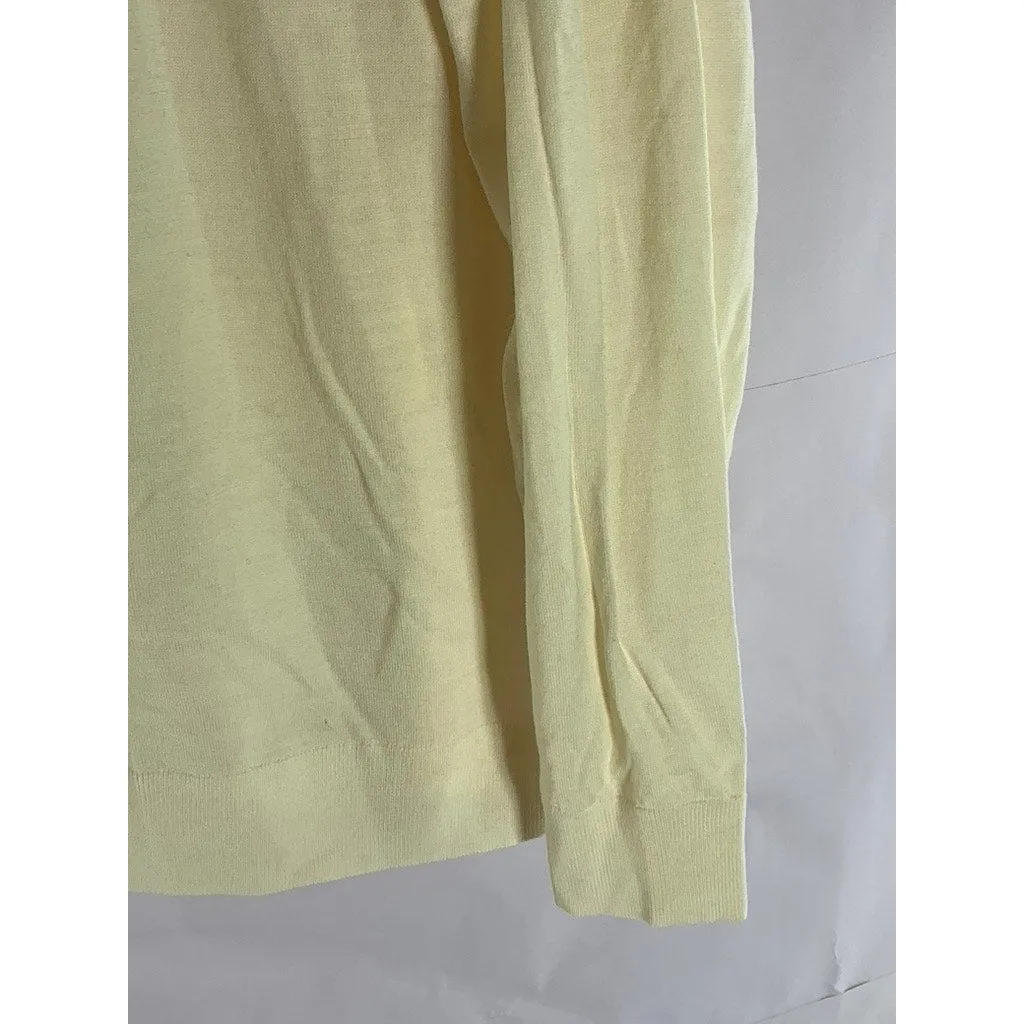 UNIQLO Men's Beige Wool Knit Long Sleeve Pullover Turtleneck Sweater SZ 2XL