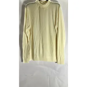 UNIQLO Men's Beige Wool Knit Long Sleeve Pullover Turtleneck Sweater SZ 2XL