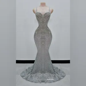 Viking Rhinestone Mermaid Dress