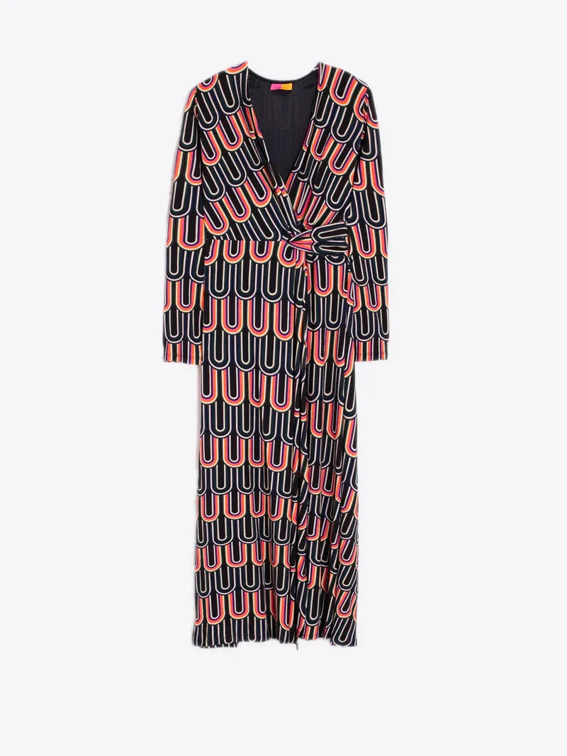 Vilagallo Black Wrap Dress