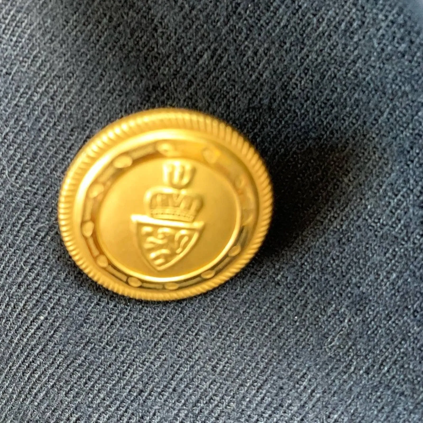 Vintage 80s 90s Talbots Blazer Double Breasted Gold Buttons Navy Blue 4P Wool