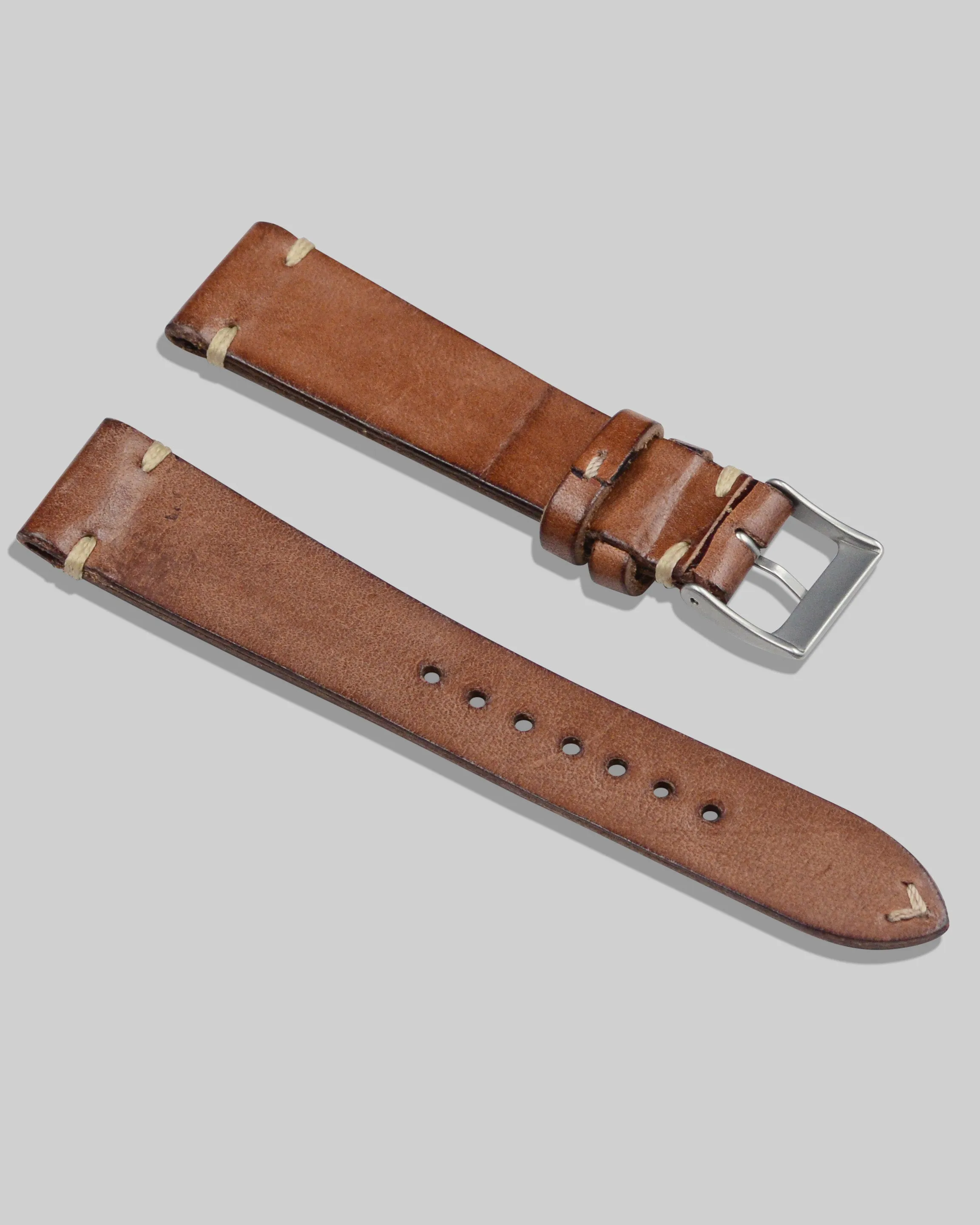 Vintage Style Watch Strap (Cognac)