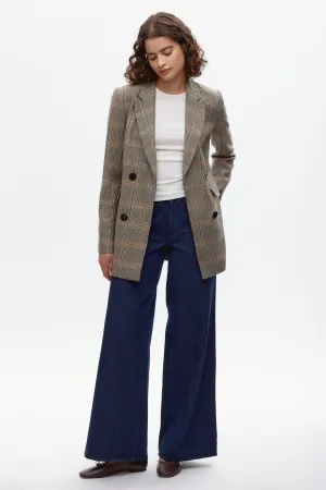 Women's Double Breasted Wool Blazer in 908 Jesi